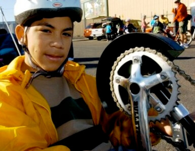 Danny's ready to ride.