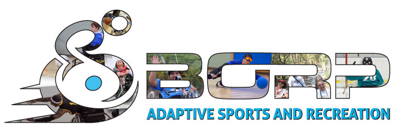 BORP logo with images of BORP athletes inside the letters