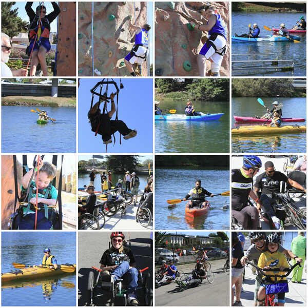 A grid of photos taken at the 2014 BORP SportsFest