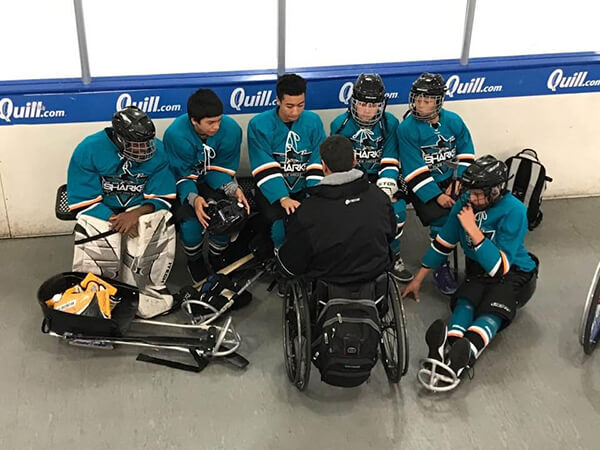 Sharks at the 2017 Disabled Hockey Festival in San Jose, CA