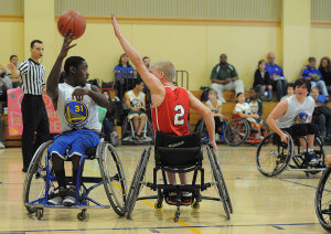 Andre looks to pass the ball