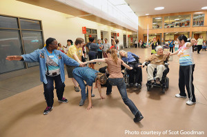 People stretching together at the 2013 ERC Fit Fair