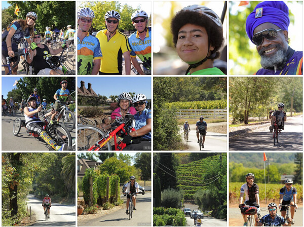 A grid of images from the 2014 BORP Revolution Ride