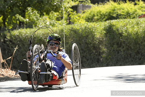 2016 Revolution: Handcyclist rides toward camera