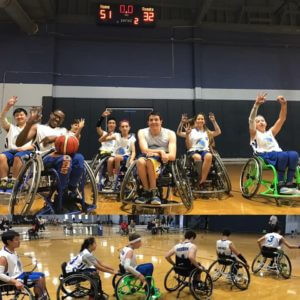 Jr Road Warriors on the court in San Diego