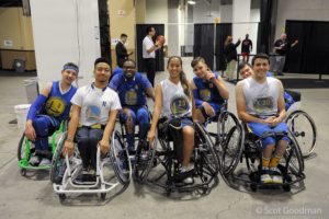 The Jr Road Warriors (group shot) before playing at Oracle Arena