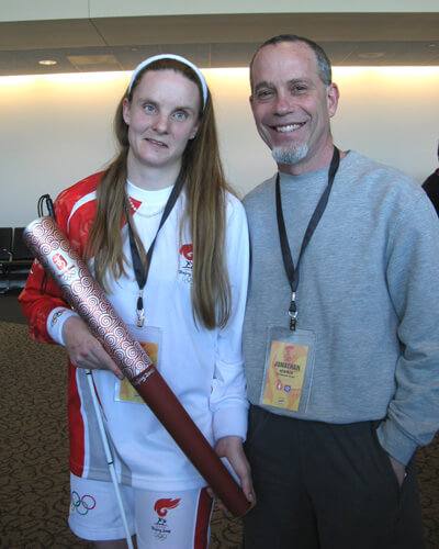 Jonathan Newman and Jessie with Torch