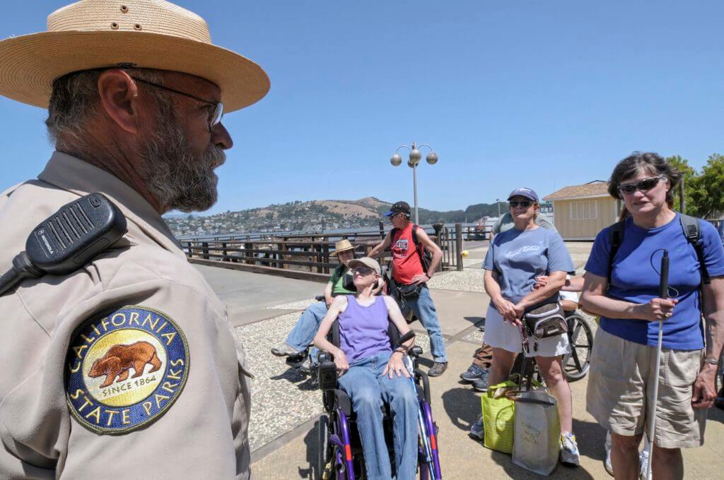 Adventures and outings group with a California State Parks Ranger