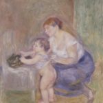 Painting titled Mother and Child by Pierre-Auguste Renoir