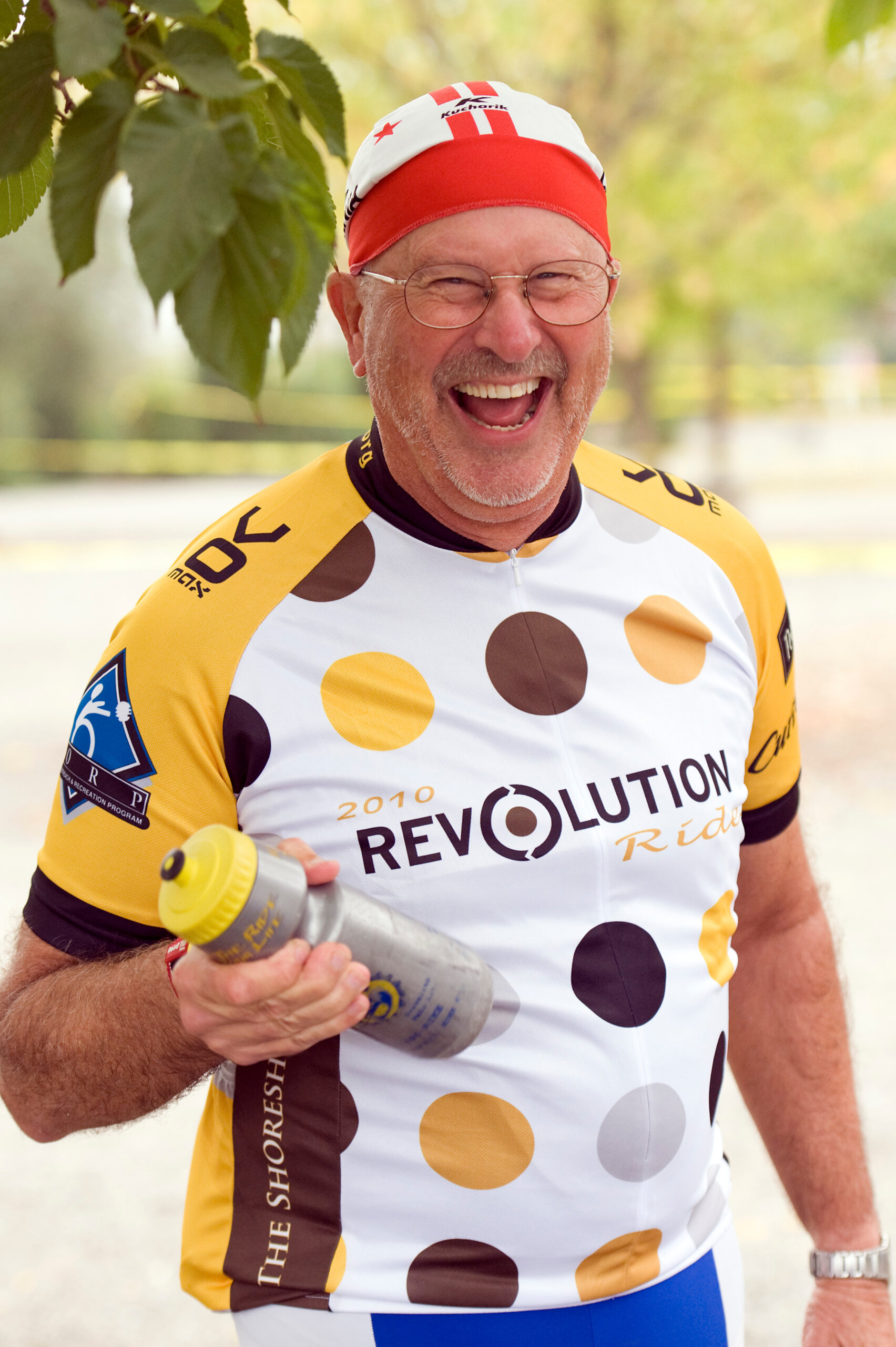 Another shot of the 2010 jersey with a guy with a huge smile