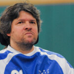 Picture of John Madigan's face. Look of determination